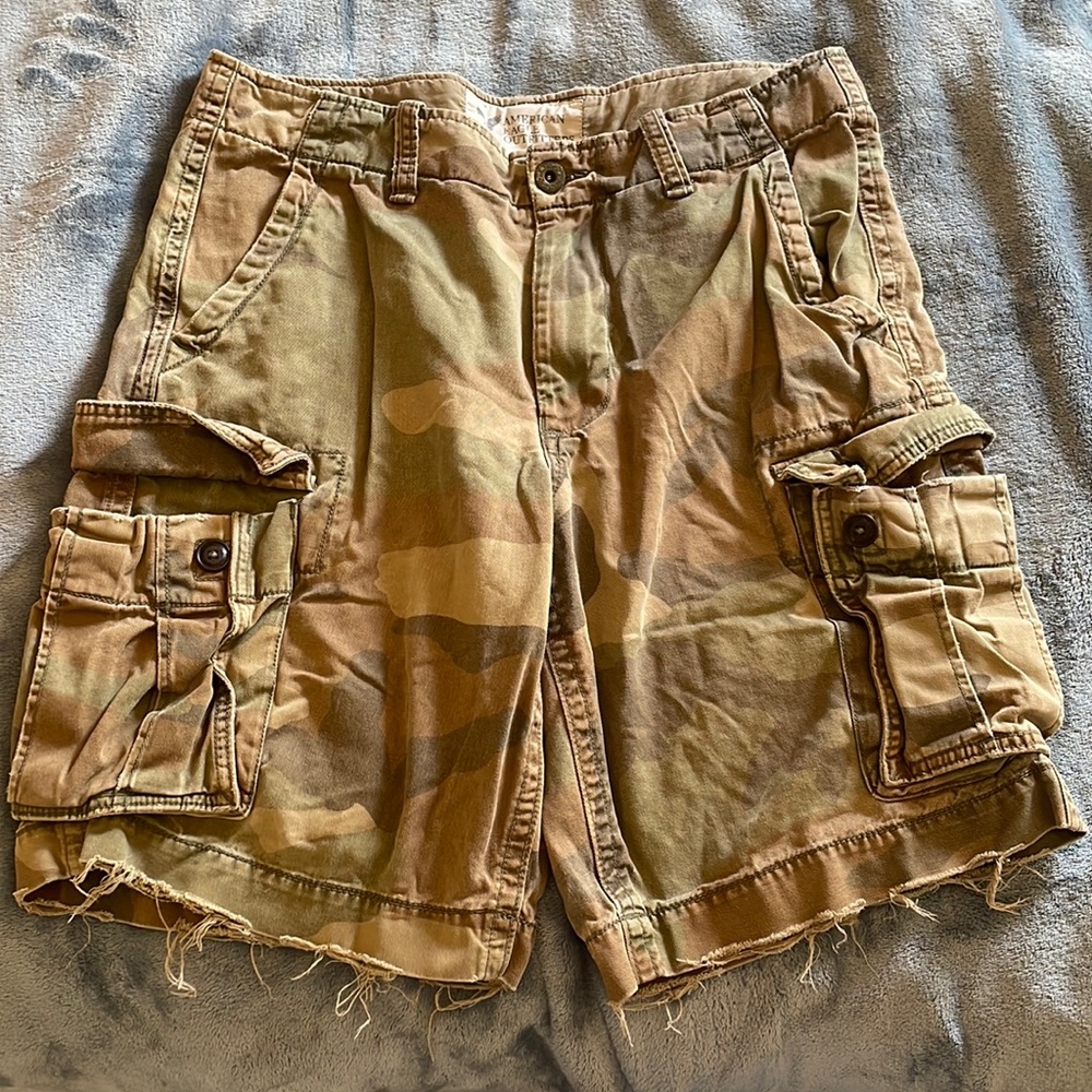 Camo cargo shorts
